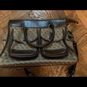 Dooney & Burke Brown Tote and Makeup Case